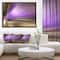 Designart - Bright Purple Shade Upward - Large Abstract Canvas Art in Black Frame